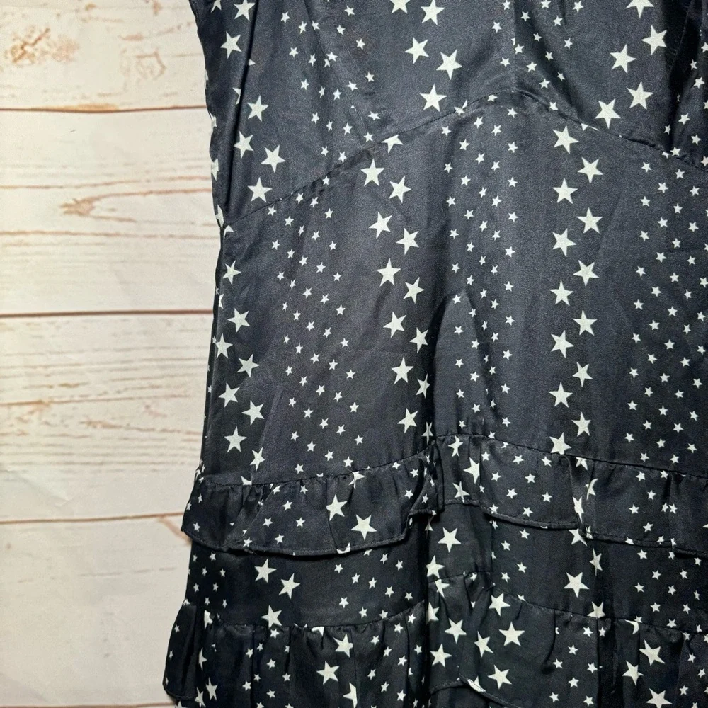 LoveShackFancy • Mini Dress • Higgins • Black Satin • Silk Blend • MSRP $595 - Picture 8 of 12